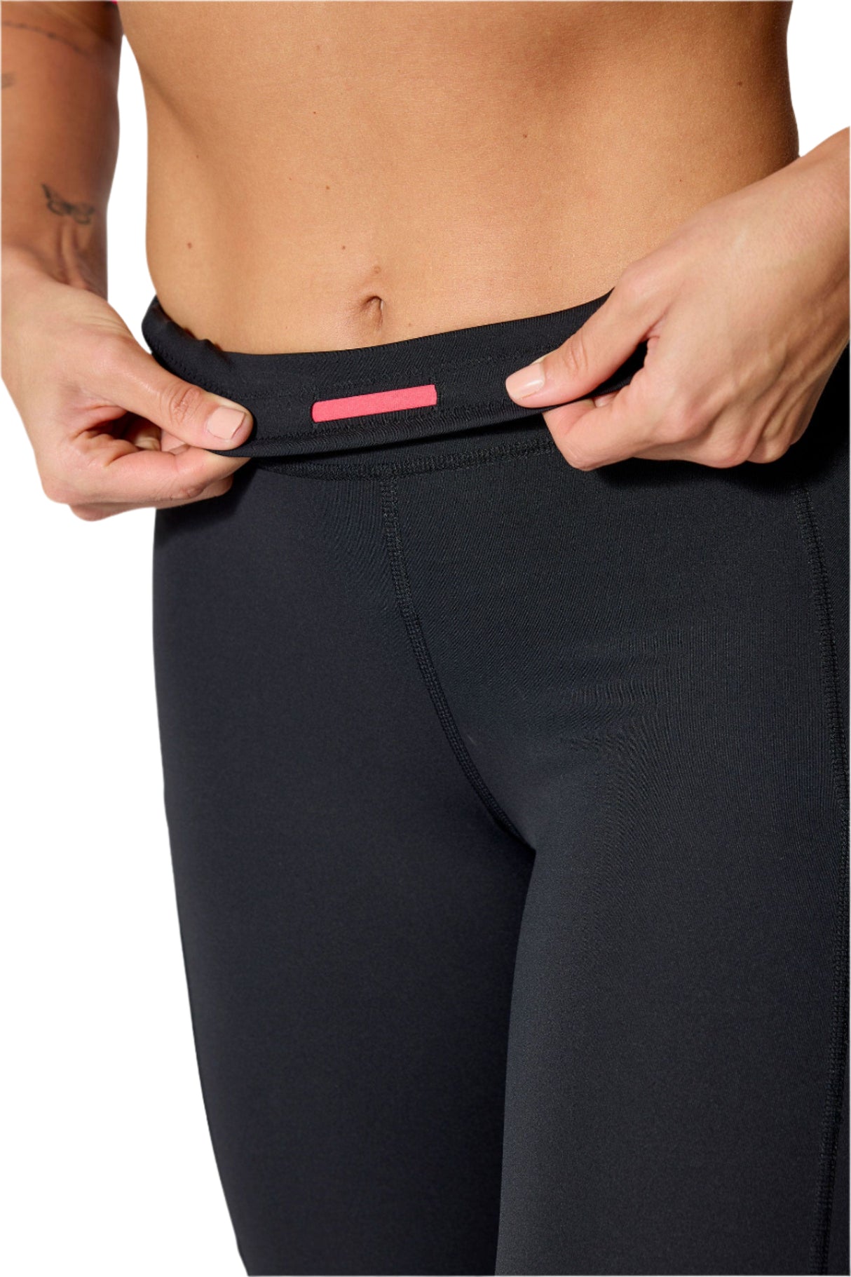 Rab Women's Talus Running Tights in Black - waistband detail