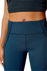 Rab Women's Torque Tights in Tempest Blue - waistband detail