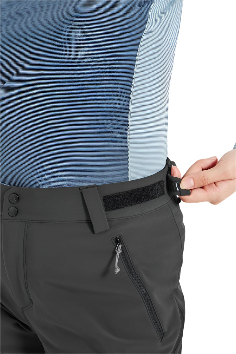 Rab Women's Torque Winter Pants in Black - waistband adjustment detail