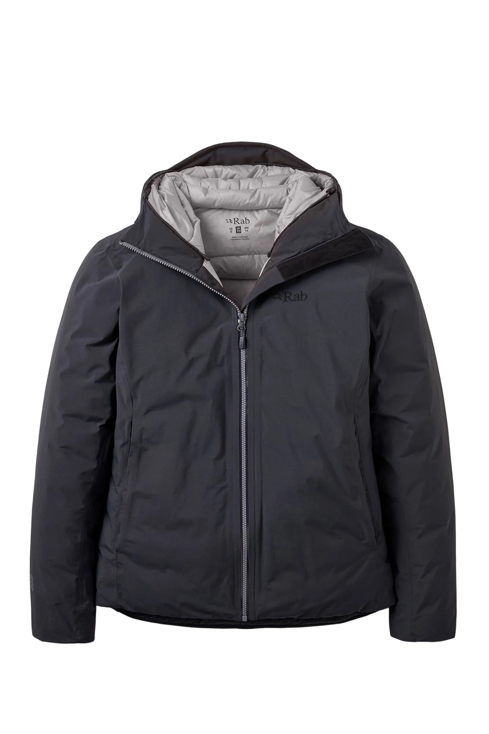 Rab Women's Valiance Waterproof Down Jacket in Anthracite - front