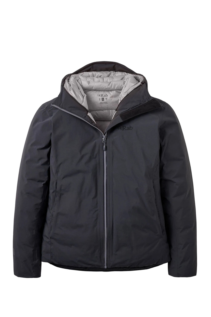 Rab Women's Valiance Waterproof Down Jacket in Anthracite - front