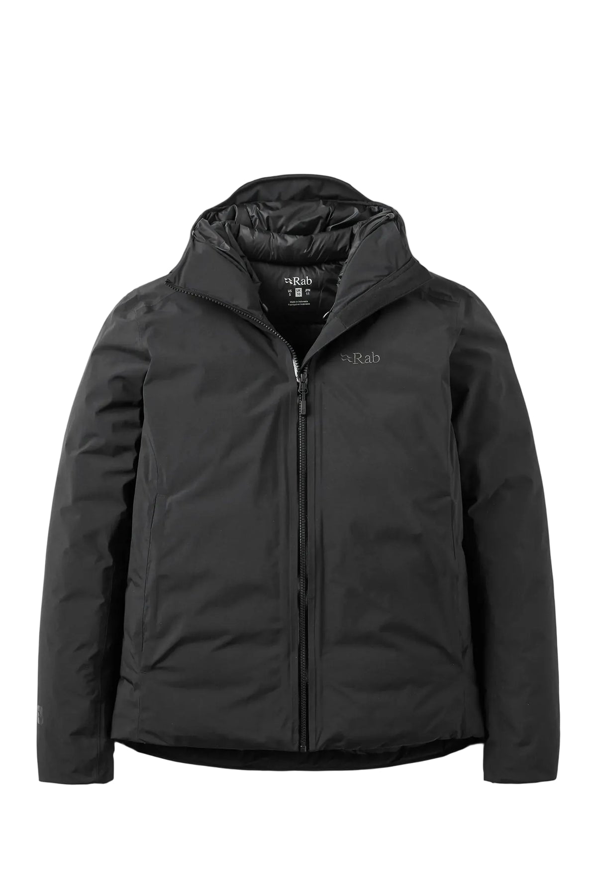 Rab Women's Valiance Waterproof Down Jacket in Black - front