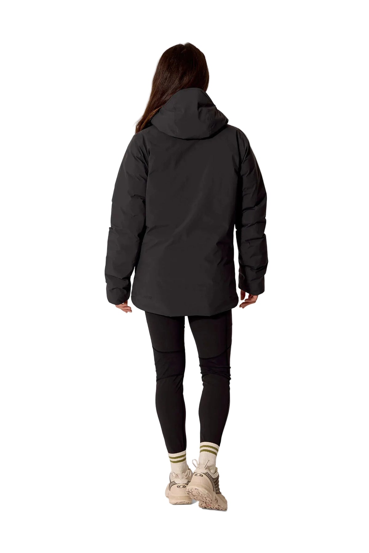 Rab Women's Valiance Waterproof Down Jacket in Black - worn
