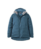 Rab Women's Valiance Waterproof Down Jacket in Tempest Blue - front