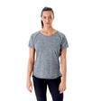 Rab Women's Wisp Tee Sample in Ebony Marl - worn
