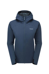 Rab Women's Xenair Alpine Flex Insulated Jacket in Tempest Blue - front