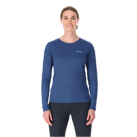 Rab Women's Force LS Tee Outdoor Action