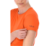 Rab Women's Sonic Ultra Tee Outdoor Action