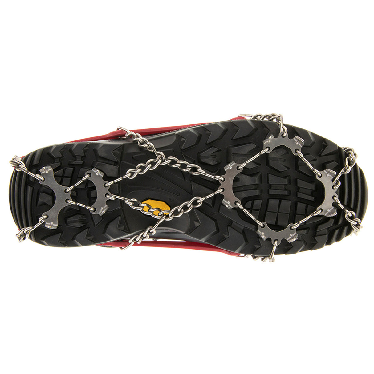 Kahtoola Microspikes Footwear Traction Outdoor Action Red- Twelve Stainless Steel Spikes