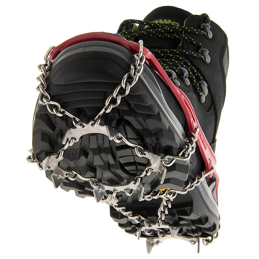 Kahtoola Microspikes Footwear Traction Outdoor Action Red- Integrated Toe Bail