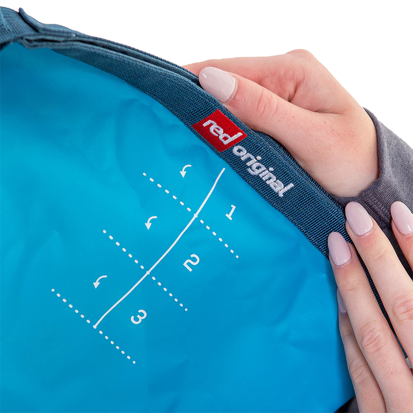 Red Paddle Waterproof Roll Top 10 Litre Dry Bag - Fold Lines