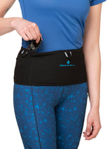 Ronhill 360 Waistband in All Black - stash pocket detail 1