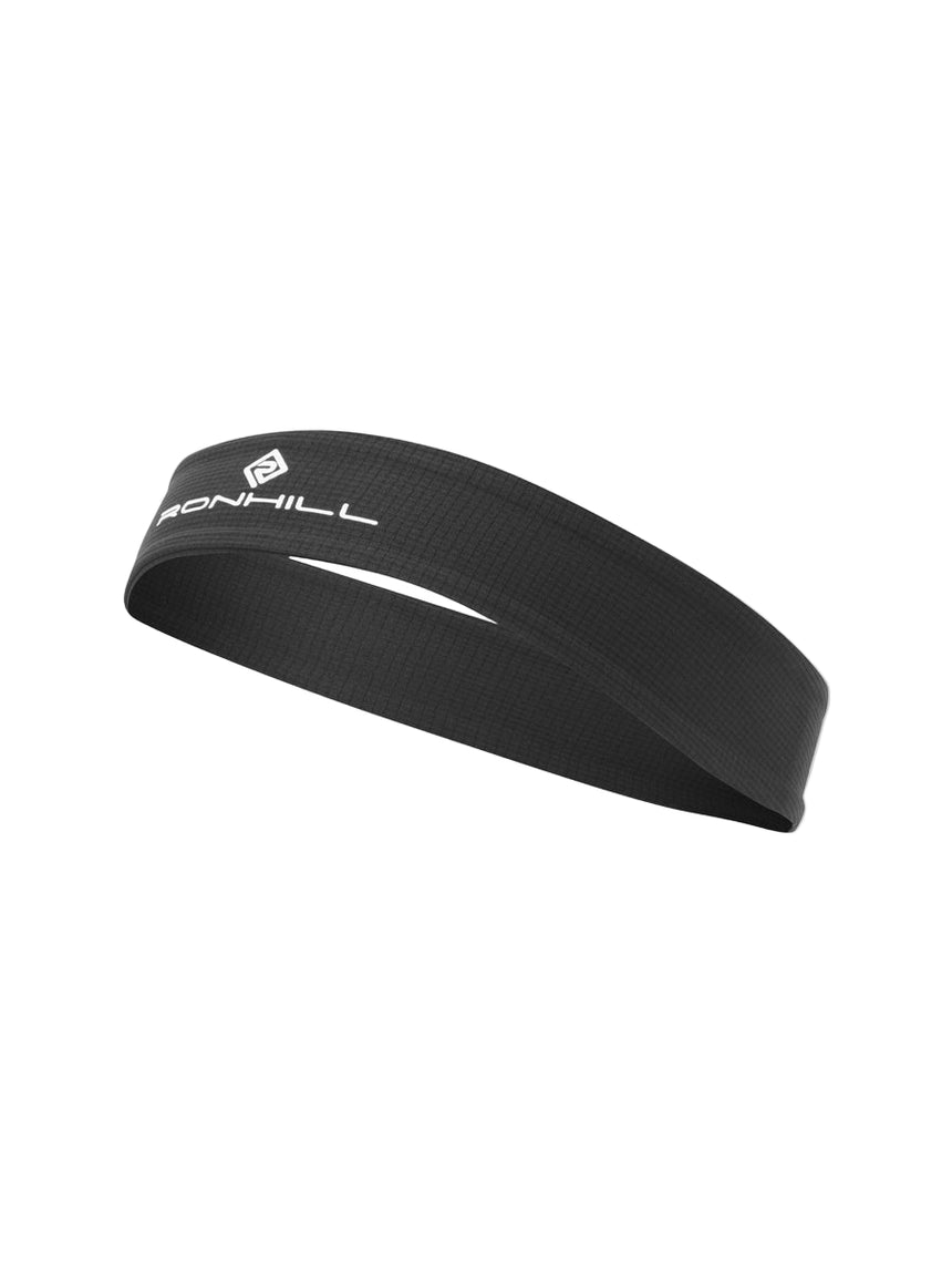 Ronhill Lightweight Headband in All Black - front