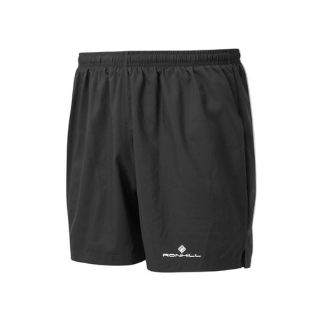 Ronhill Men's Core 5" Short in Black/Bright White - front