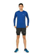 Ronhill Men's Core 5" Twin Short in All Black - worn, front