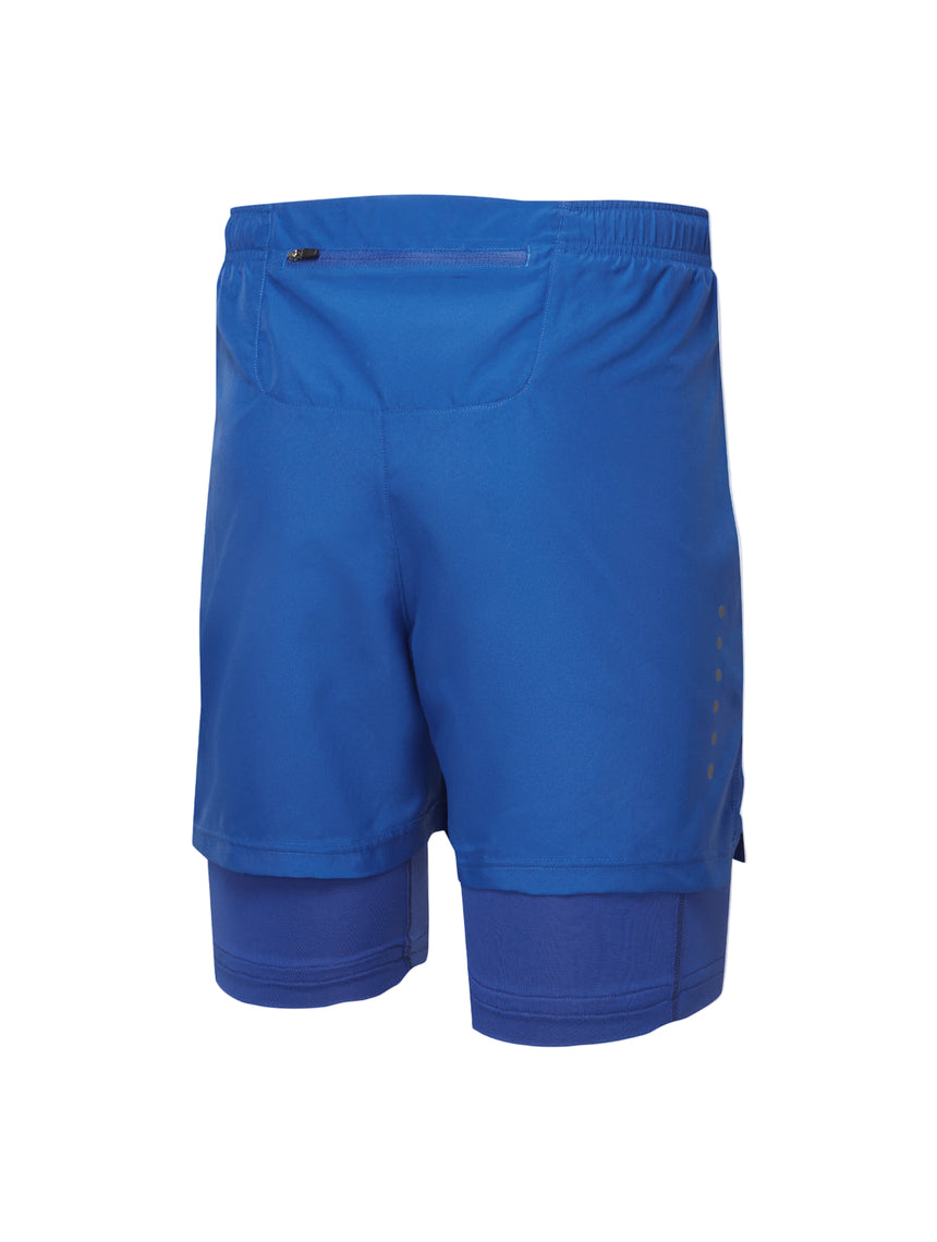 Ronhill Men's Core 5" Twin Short in DrkCobalt/BrightWhite - back