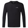 Ronhill Men's Core L/S Tee in Black/Bright White - front