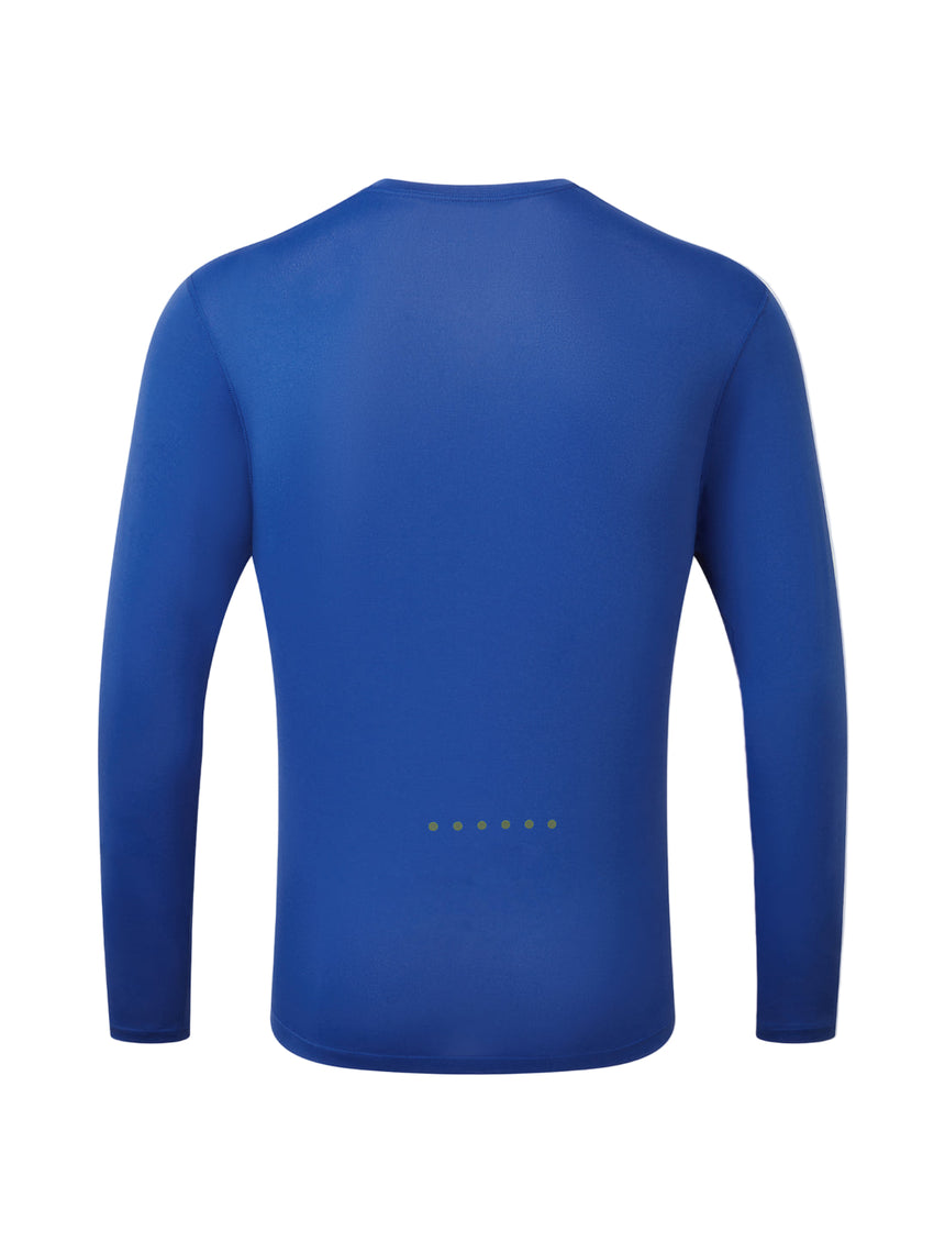 Ronhill Men's Core L/S Tee in Dark Cobalt/Bright White - back