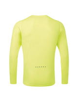 Ronhill Men's Core L/S Tee in Fluo Yellow/Black - back