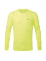 Ronhill Men's Core L/S Tee in Fluo Yellow/Black - front