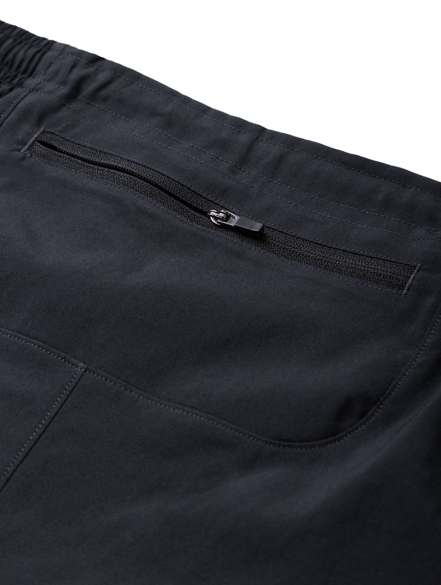 Ronhill Men's Core Racer Short in Black/Bright White - secure pocket detail