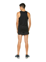 Ronhill Men's Core Racer Short in Black/Bright White - worn, back