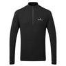 Ronhill Men's Core Thermal 1/2 Zip in Black/Bright White - front