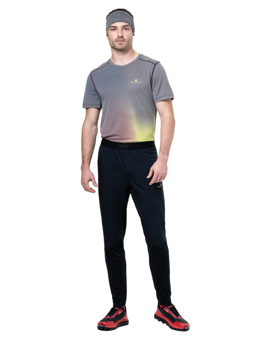 Ronhill Men's Tech All-Terrain Trackster in All Black - worn, front