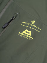 Ronhill Men's Tech GORE-TEX Mercurial Jacket 2 in Kelp/Zest - logo detail