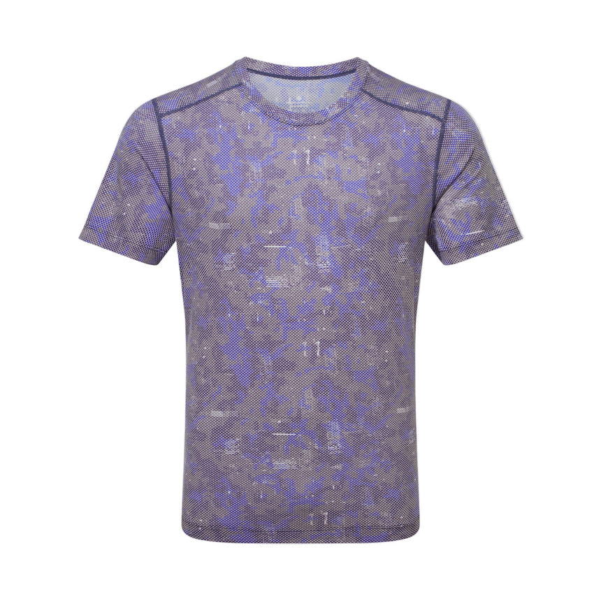 Ronhill Men's Tech Golden Hour Tee in Ocean Pixel - front