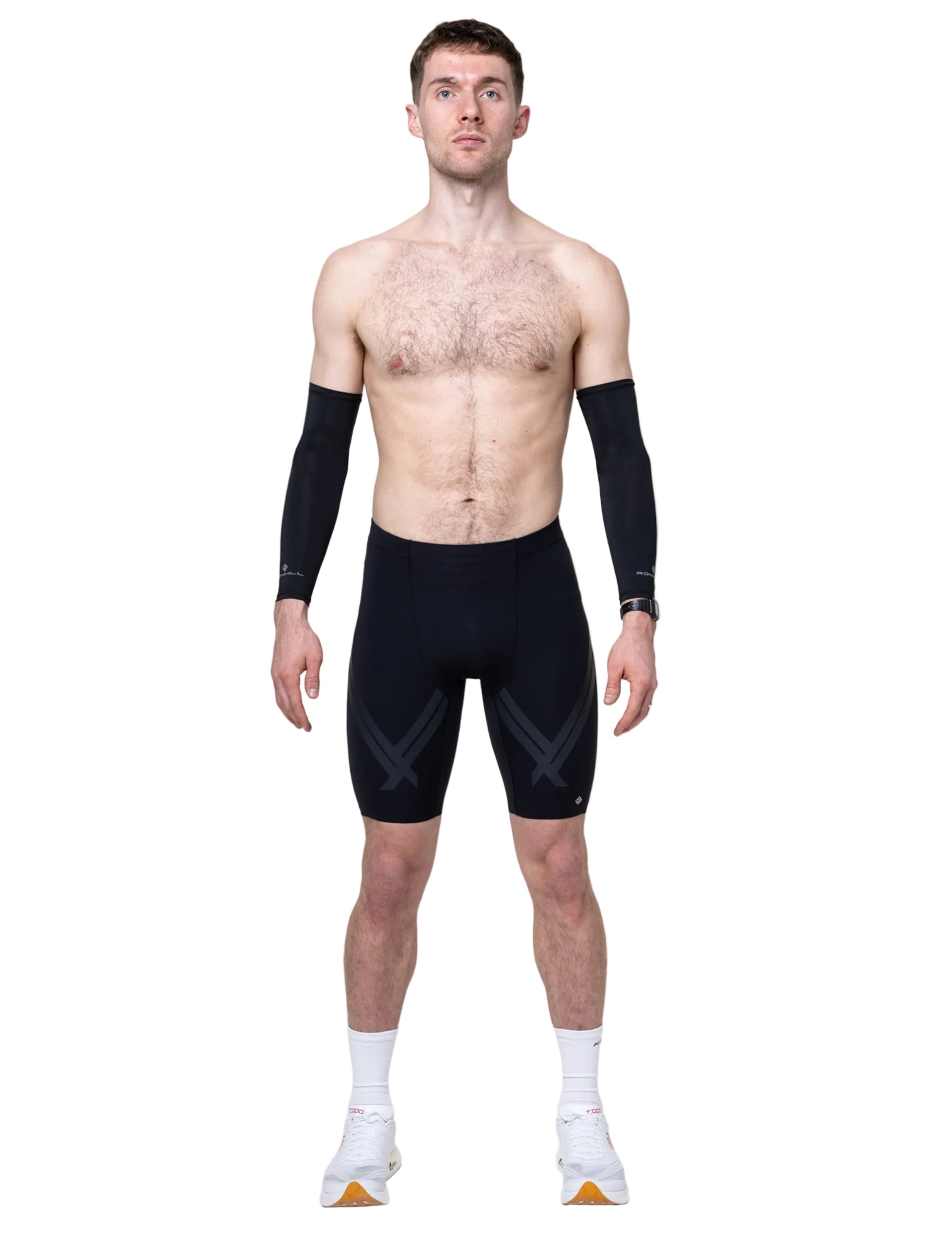 Ronhill Men's Tech Race Half Tight in All Black - detail, 7