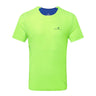 Ronhill Men's Tech Race S/S Tee in Fluo Green/Dark Cobalt - front