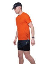 Ronhill Men's Tech Race S/S Tee in Ronhill Red/Black - detail, 2