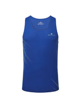 Ronhill Men's Tech Race Vest in Dark Cobalt/Fluo Green - front