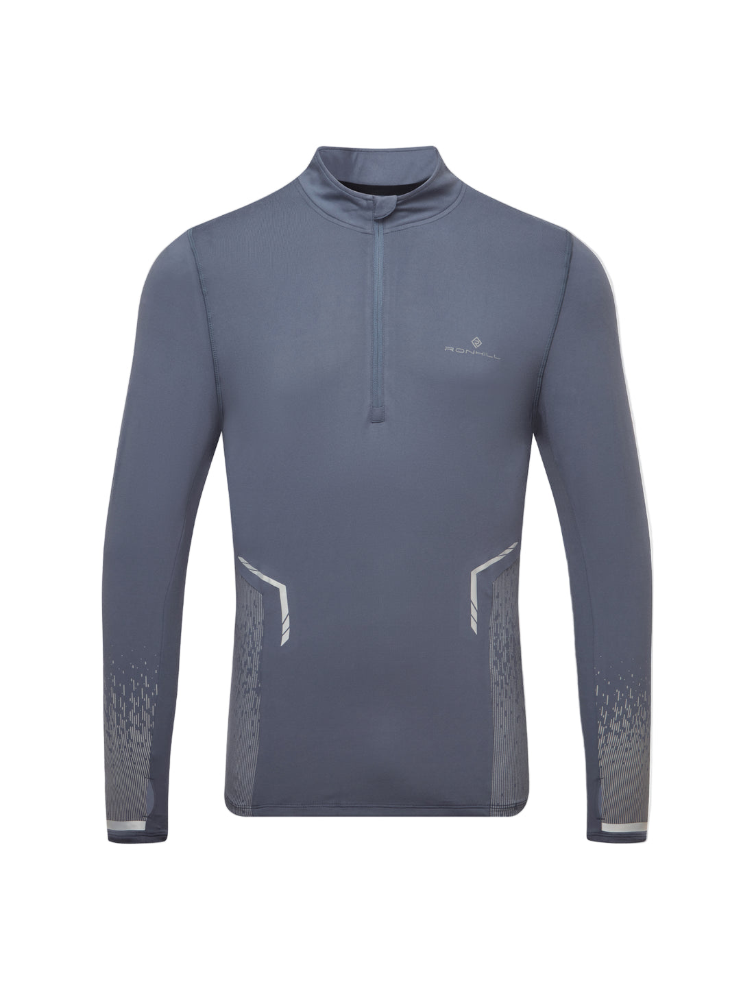 Ronhill Men's Tech Reflect 1/2 Zip in Anchor/Reflect - front