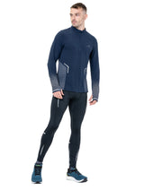 Ronhill Men's Tech Reflect 1/2 Zip in Dark Navy/Reflect - front, fit