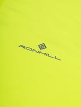 Ronhill Men's Tech Reflect 1/2 Zip in Fluo Zest/Reflect - Detail Chest Logo