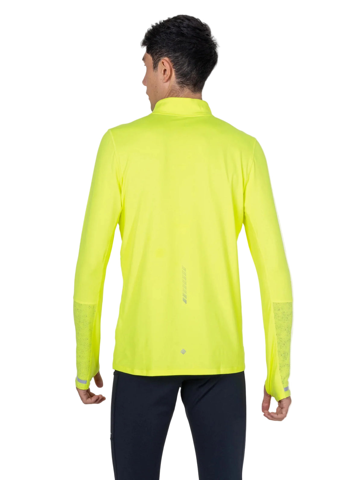 Ronhill Men's Tech Reflect 1/2 Zip in Fluo Zest/Reflect - Studio Back