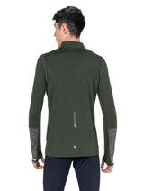 Ronhill Men's Tech Reflect 1/2 Zip in Kelp/Reflect - Studio Back