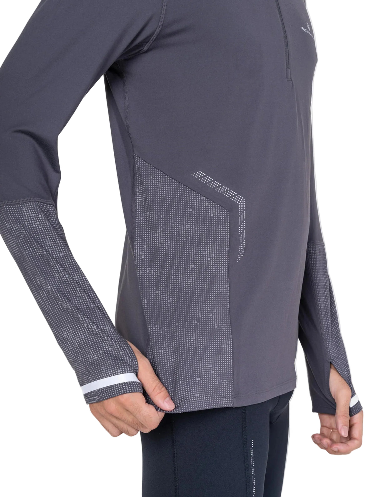Ronhill Men's Tech Reflect 1/2 Zip in Oxide/Reflect - Studio Angle