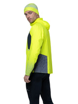 Ronhill Men's Tech Reflect Jacket in FlYellow/Blck/Reflect - worn, side