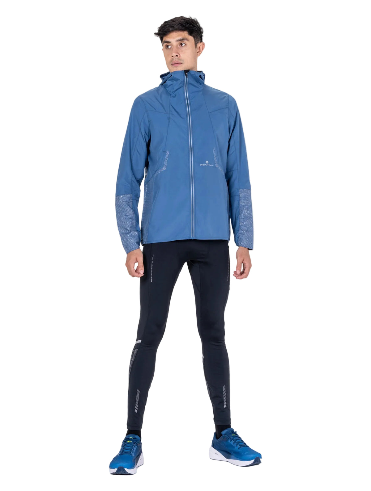 Ronhill Men's Tech Reflect Jacket in Glacier/Reflect - Studio Front Standing Alt