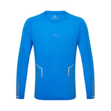 Ronhill Men's Tech Reflect L/S Tee in ElecBlueMarl/Reflect - front