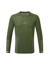 Ronhill Men's Tech Reflect L/S Tee in Kelp/Reflect - Front