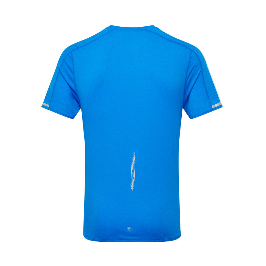 Ronhill Men's Tech Reflect S/S Tee in ElecBlueMarl/Reflect - back