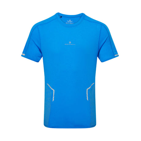 Ronhill Men's Tech Reflect S/S Tee in ElecBlueMarl/Reflect - front