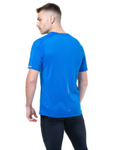 Ronhill Men's Tech Reflect S/S Tee in ElecBlueMarl/Reflect - worn, back