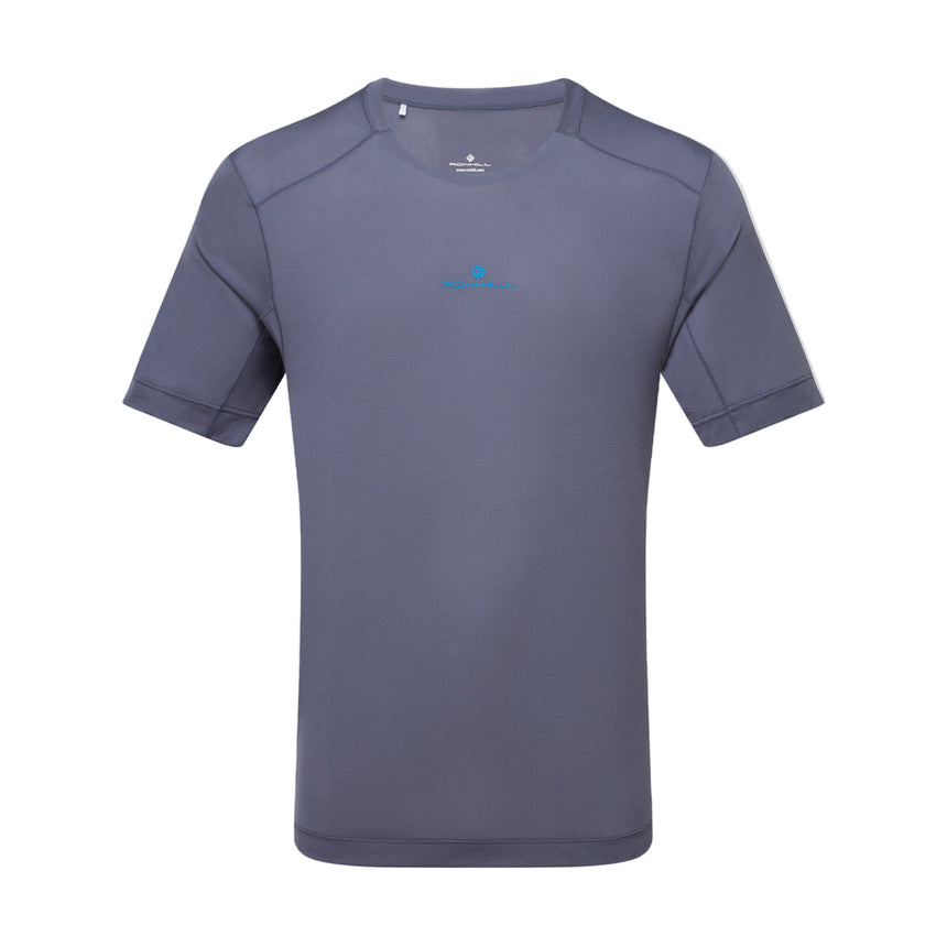Ronhill Men's Tech S/S Tee in Anchor/Electric Blue - front