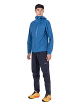 Ronhill Men's Tech Storm Jacket in Glacier/Ronhill Red - back three-quarter