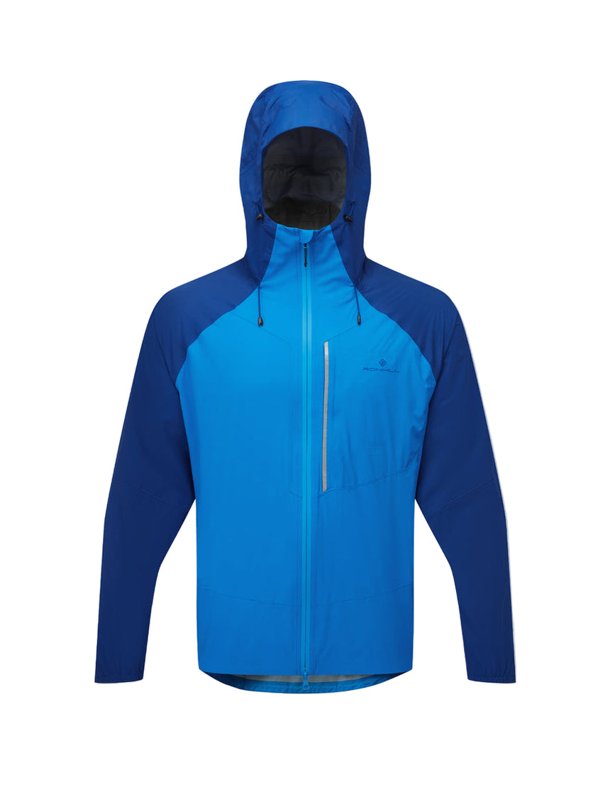 Ronhill Men's Tech Storm Jacket in Ocean/Electric Blue - front